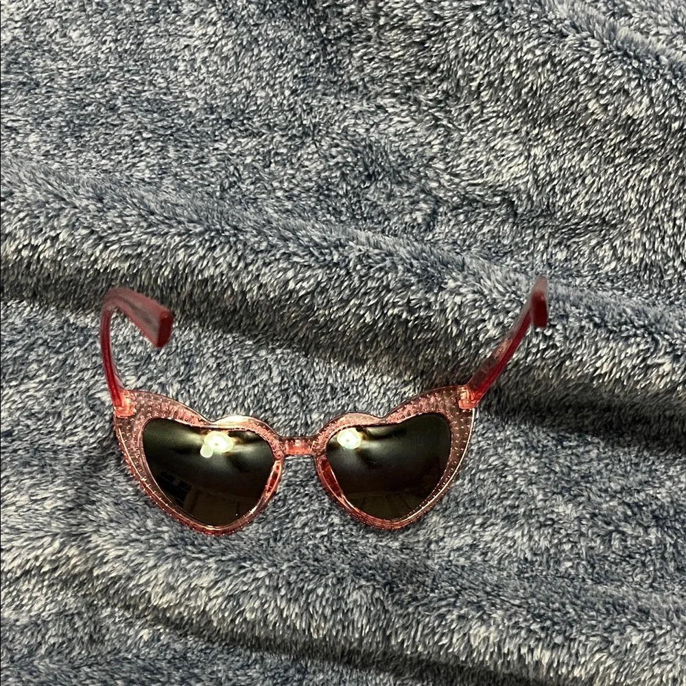 Heart-Shaped Kids Sunglasses with Rainbow Lenses